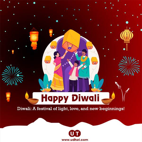 Diwali Business Greeting Card — Free Download | Udhsri Technologies