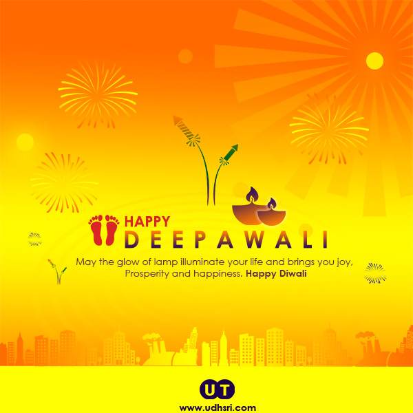 Diwali Candles Glow Greeting Card — Free Download | Udhsri Technologies