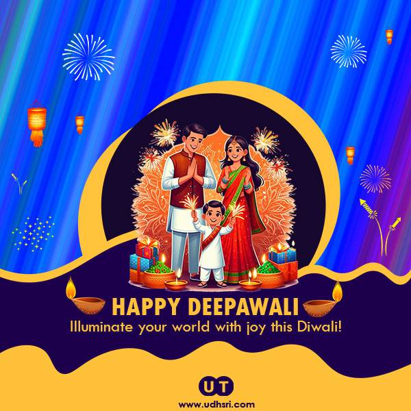 Diwali Crackers & Celebrations Greeting — Free Download | Udhsri Technologies