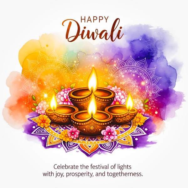 Diwali Ganesh Blessing Greeting Card — Free Download | Udhsri Technologies