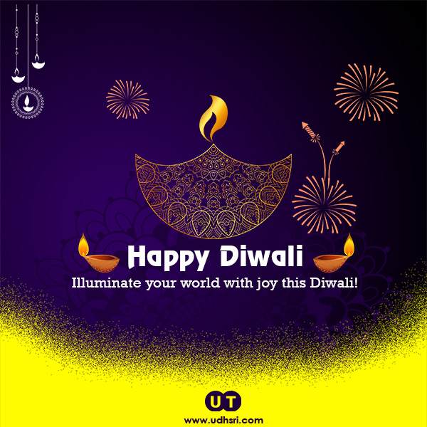 Happy Diwali Hindi Greeting Card — Free Download | Udhsri Technologies