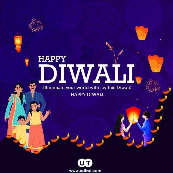Diwali Lakshmi Puja Greeting Card — Free Download | Udhsri Technologies