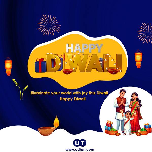 Diwali Puja Thali Greeting Card — Free Download | Udhsri Technologies