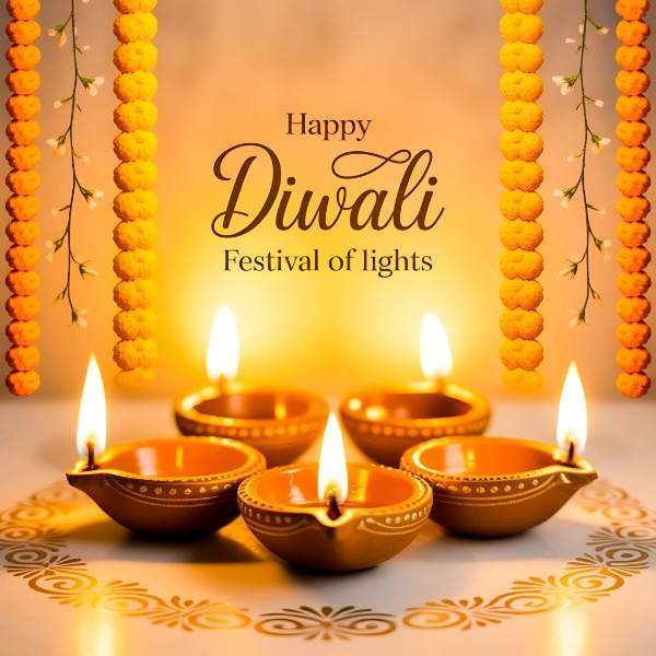 Diwali Purple & Gold Greeting Card — Free Download | Udhsri Technologies