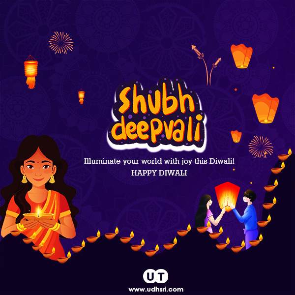 Shubh Labh Diwali Greeting Card — Free Download | Udhsri Technologies
